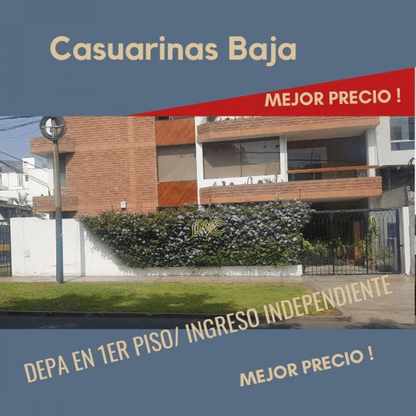 CASUARINAS BAJA DEPARTAMENTO ER PISO INGRESO INDEPENDIENTE PRECIO DE OCASION — foto 1