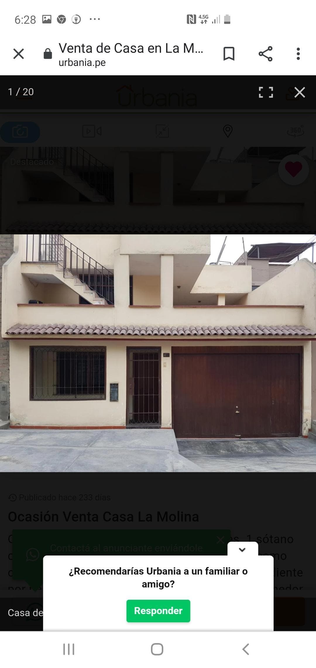 VENTA CASA LA MOLINA