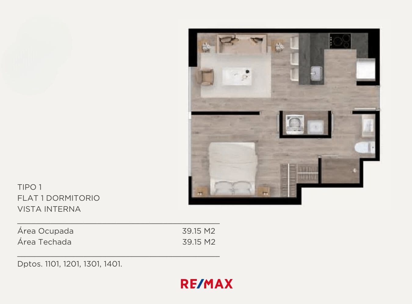 Departamento Flat 1 Dormitorio. Magdalena límite San Isidro — foto 4