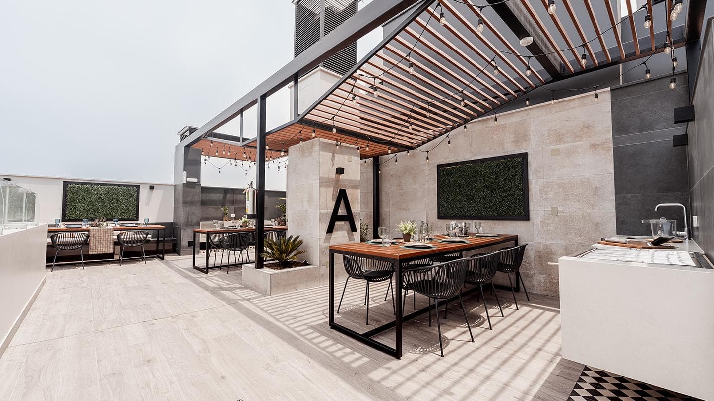 venta de moderno departamento 1 Dormitorio con vista externa / áreas comunes — foto 4