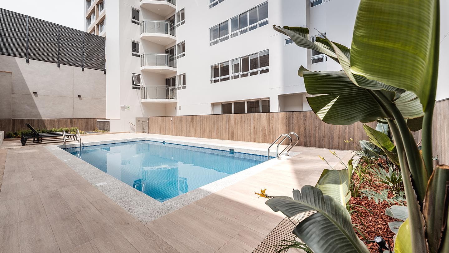 venta de moderno departamento 1 Dormitorio con vista externa / áreas comunes — foto 10