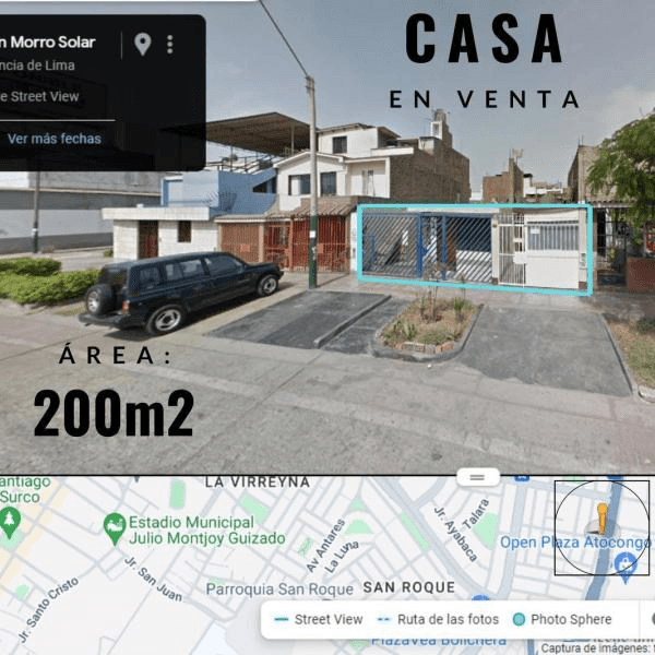 Casa en Urbanizacin Monterrico Sur Santiago de Surco a precio de terreno