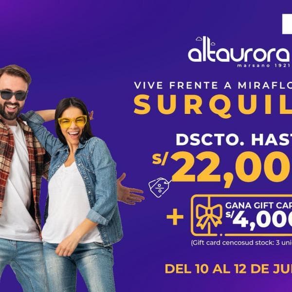 Edificio Altaurora Vive frente a Miraflores y cerca de San Isidro